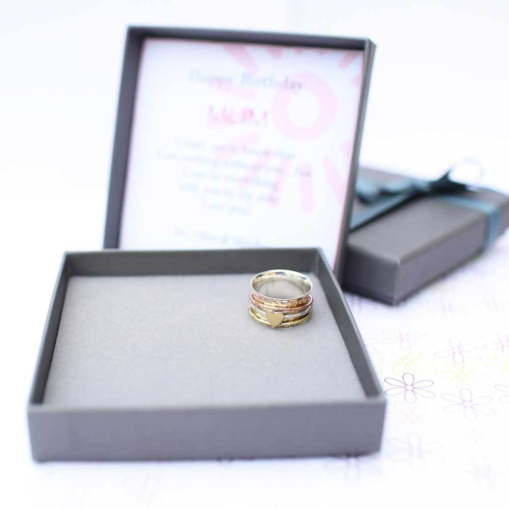 Trio Spinning Ring - Stirling Silver