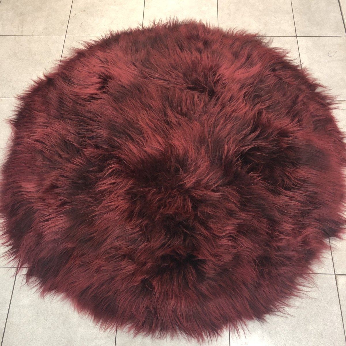 Ultimate Christmas Tree Skirt | Icelandic Sheepskin Burgundy