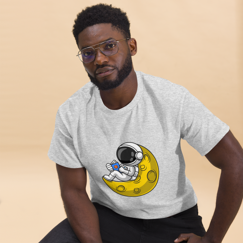 Lunar Reader Tee - Stylish Graphic Tee for Book Lovers