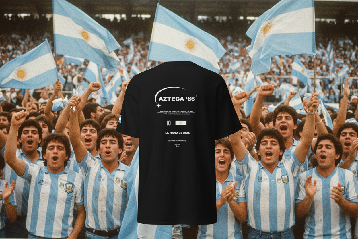 AZTECA ’86 T-Shirt - La Mano de Dios Tribute Tee