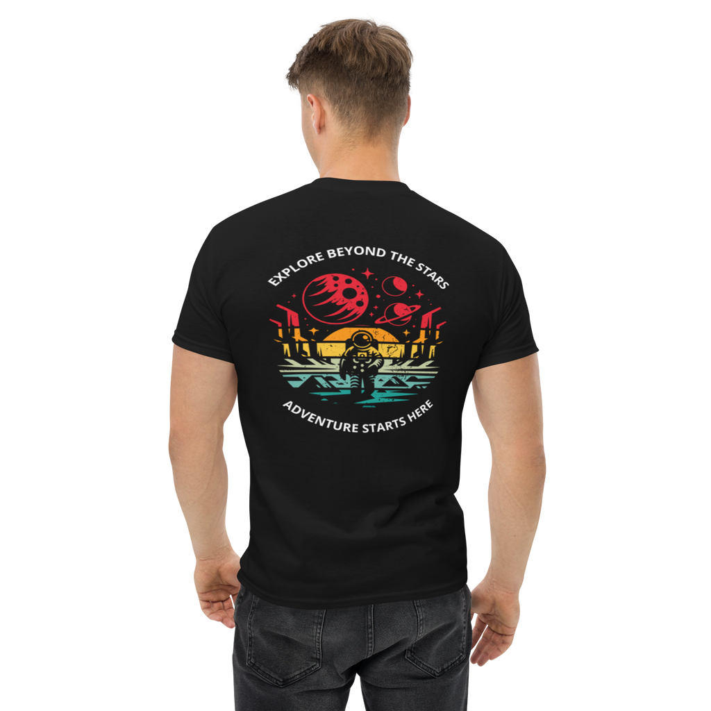 Explore Beyond the Stars Astronaut Graphic Tee for Space Lovers