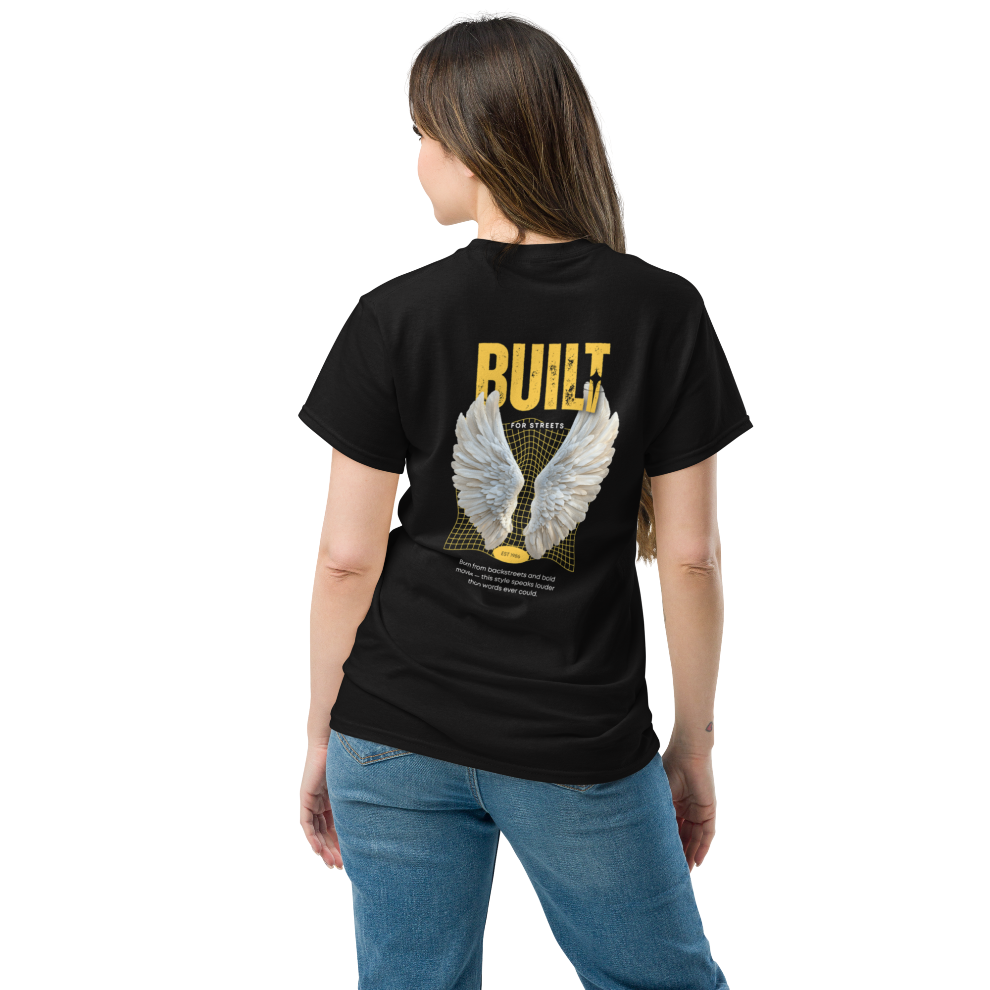 BUILT For Streets Angel Wings Graphic Tee for Stylish Comfort