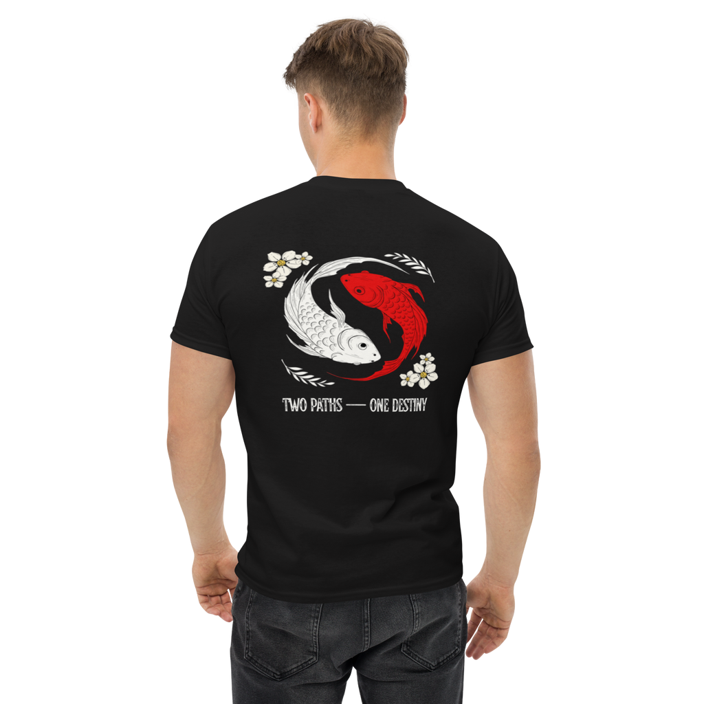 Two Paths Koi Graphic Tee - Stylish and Unique Koi Design T-Shirt