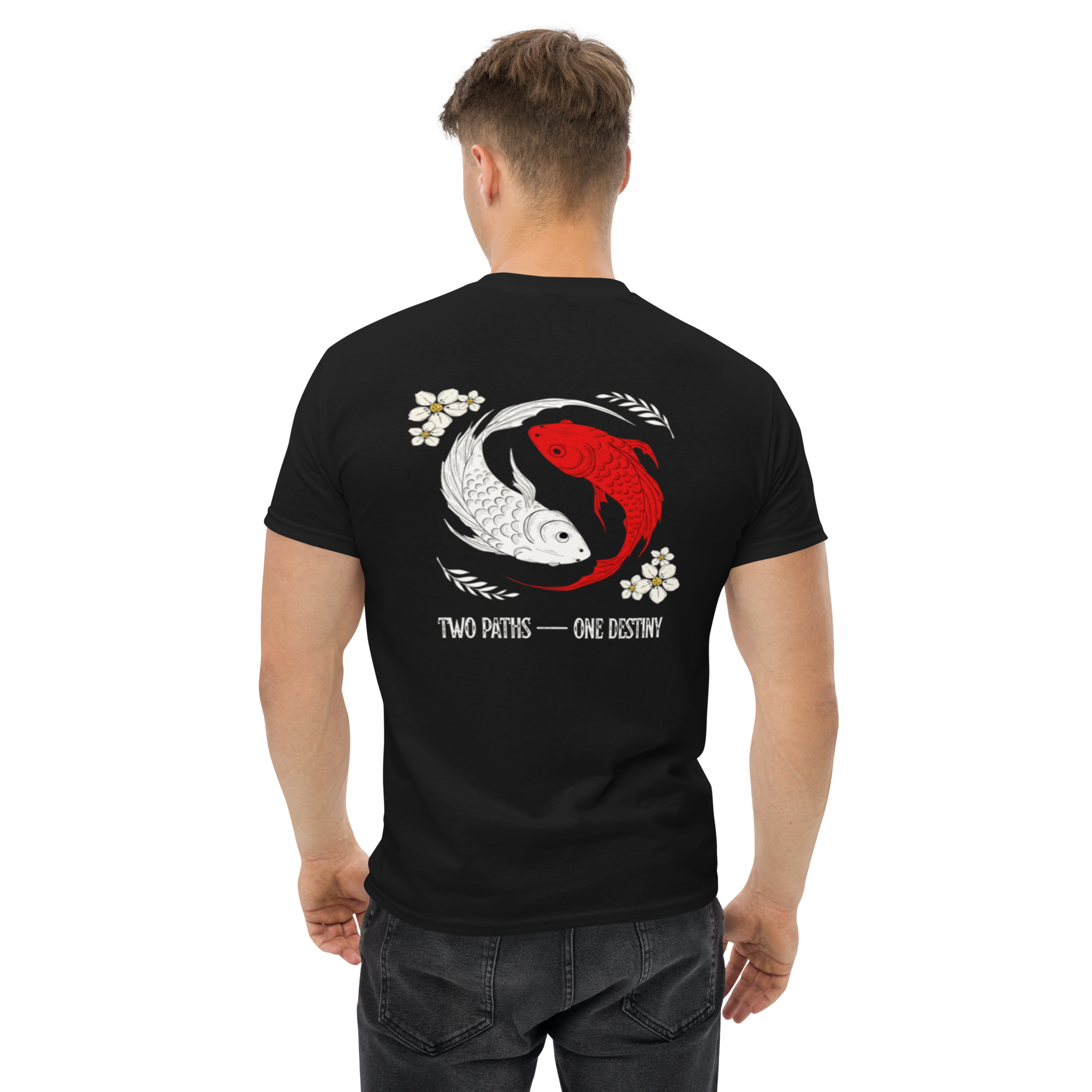 Two Paths Koi Graphic Tee - Stylish and Unique Koi Design T-Shirt
