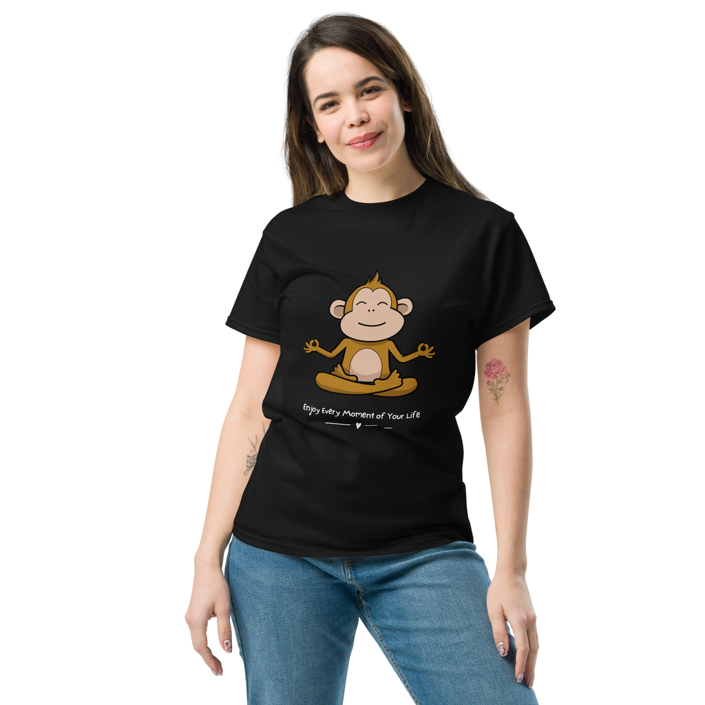 Zen Monkey Yoga T-Shirt for Meditation and Mindfulness