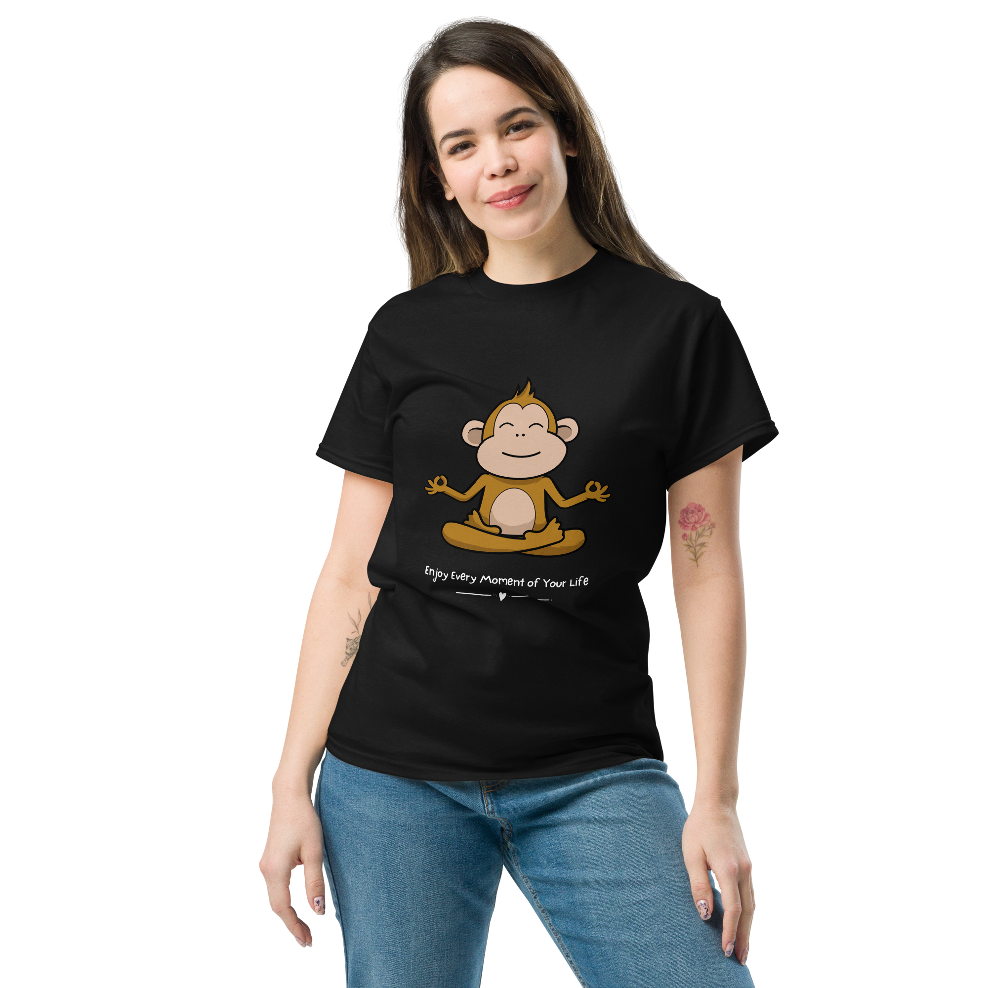 Zen Monkey Yoga T-Shirt for Meditation and Mindfulness