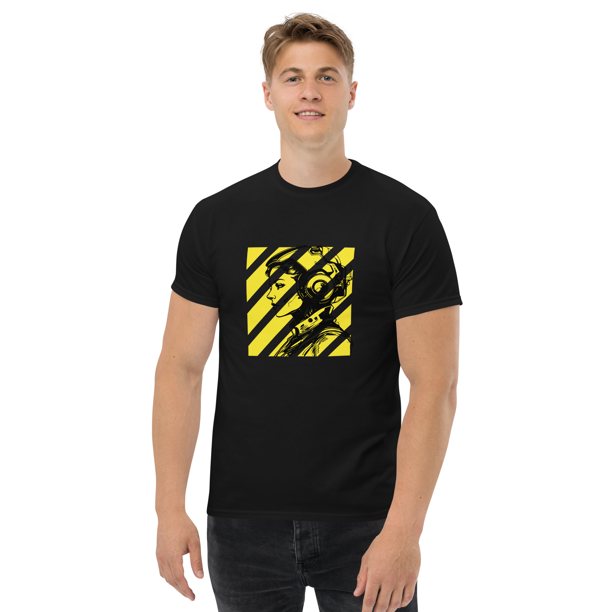 Futuristic Sci-Fi Shirt: Embrace Your Unique Style with a Bold Portrait Design