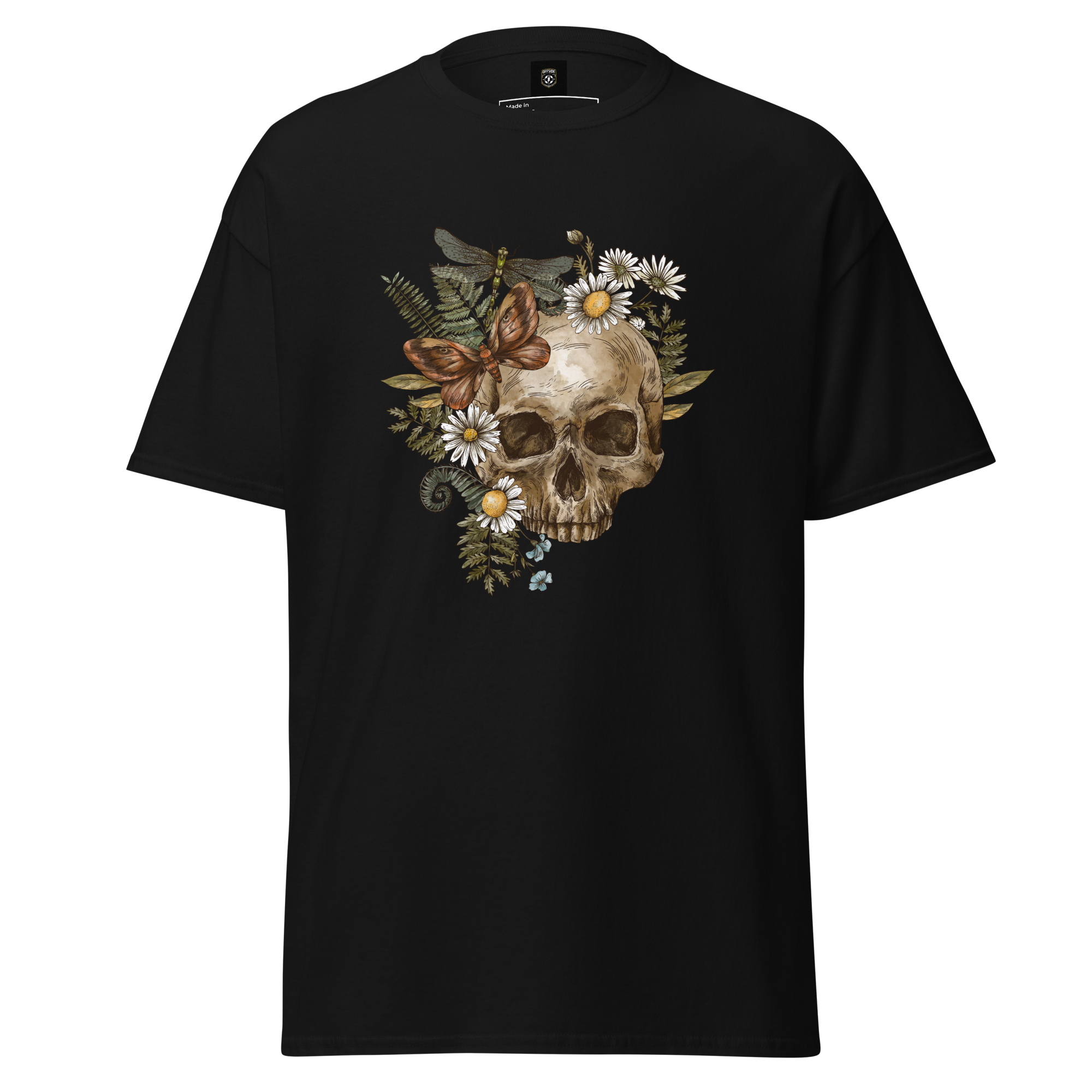 Botanical Skull T-Shirt - Heavyweight Style and Comfort for Trendsetters