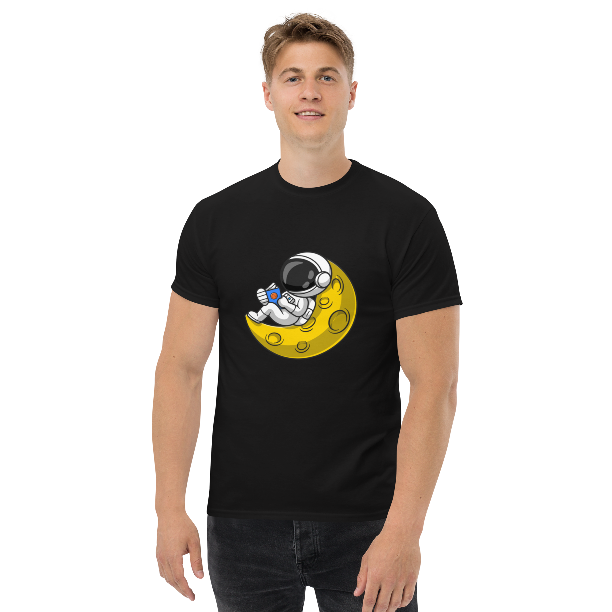 Lunar Reader Tee - Stylish Graphic Tee for Book Lovers