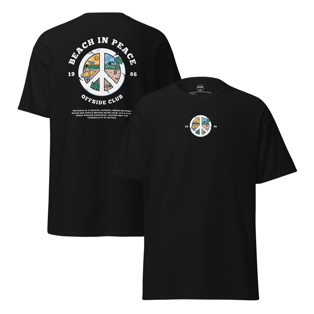 Beach in Peace Tee - Retro Graphic Comfort and Style
