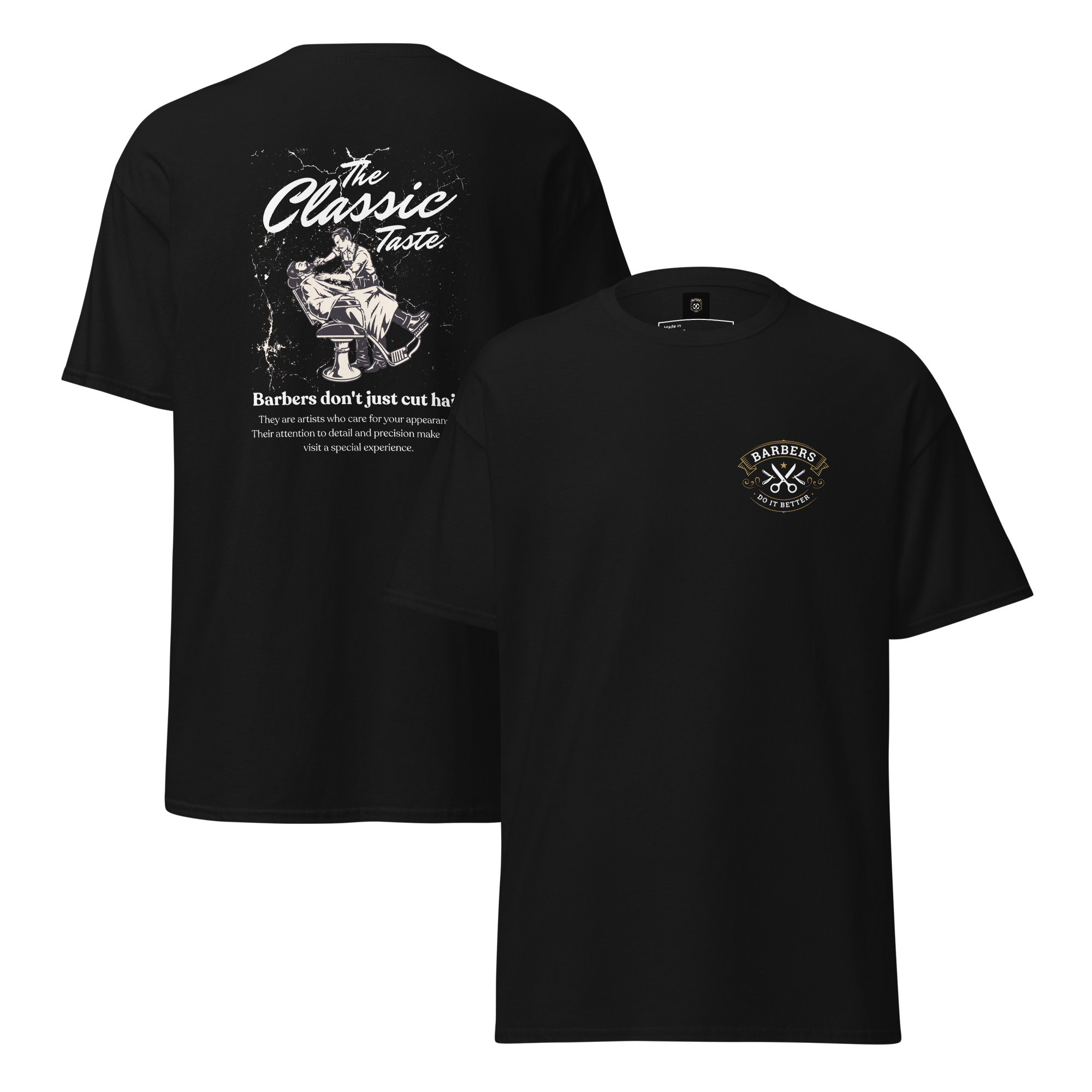 Classic Barber Graphic Tee - Timeless Style for Every Grooming Enthusiast