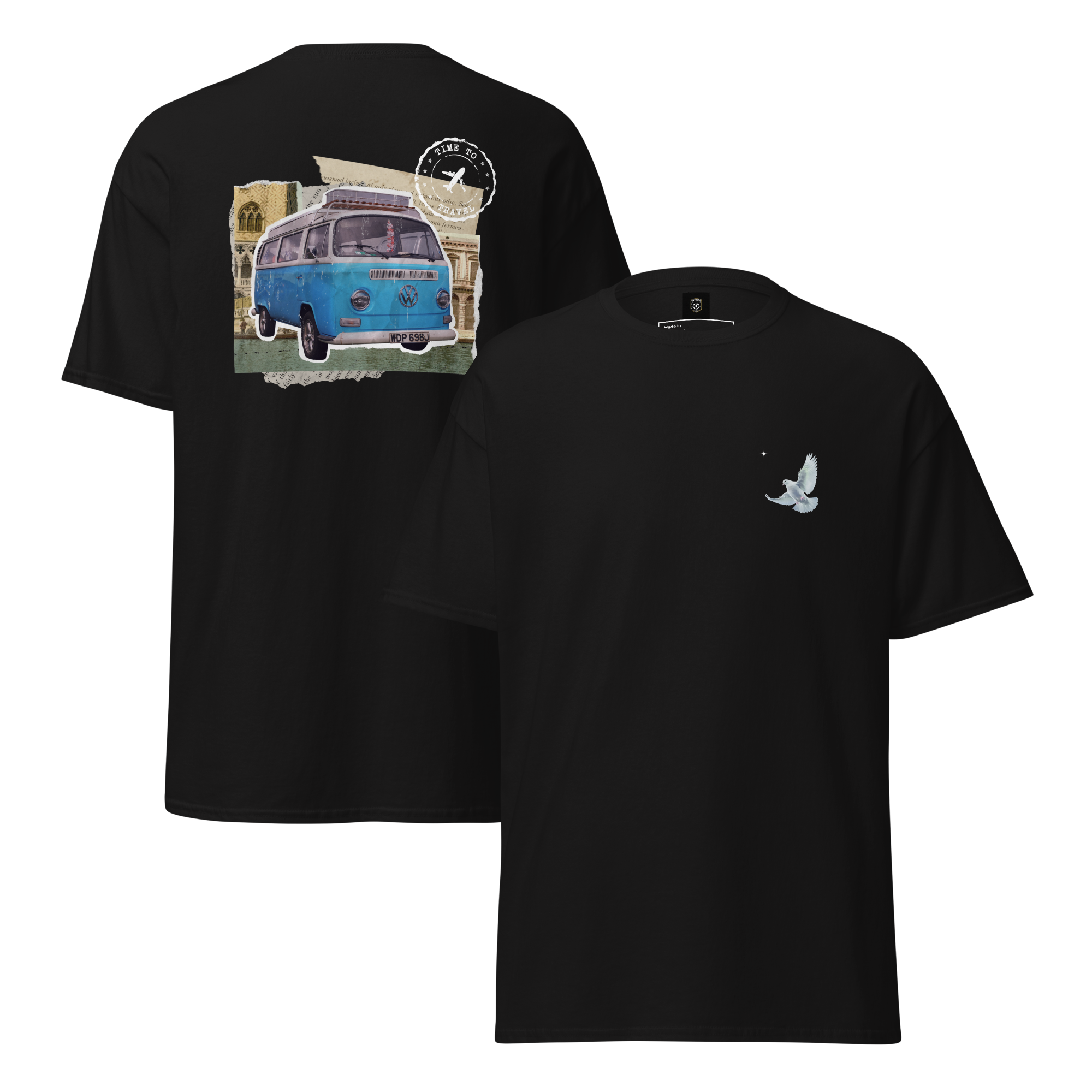 Wanderlust Graphic Tee for Adventure Seekers - Retro Van Design