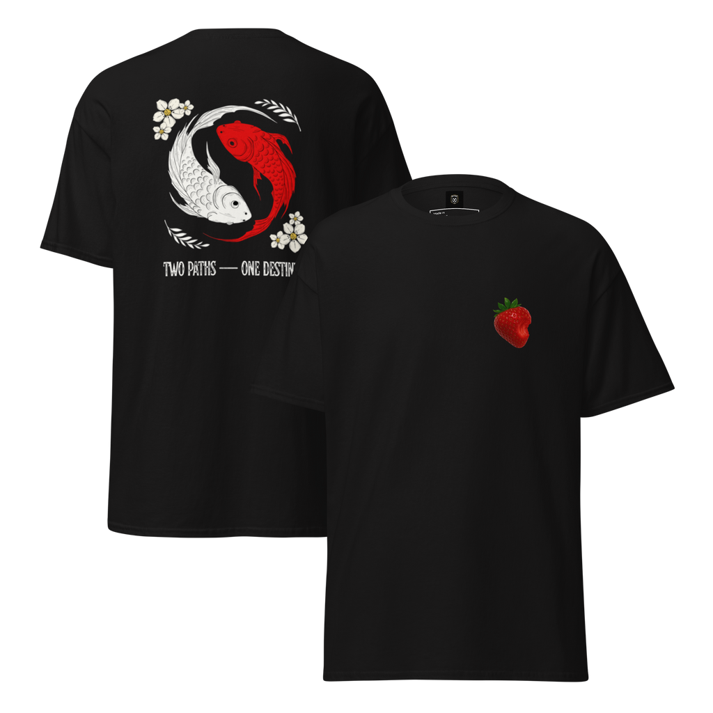Two Paths Koi Graphic Tee - Stylish and Unique Koi Design T-Shirt