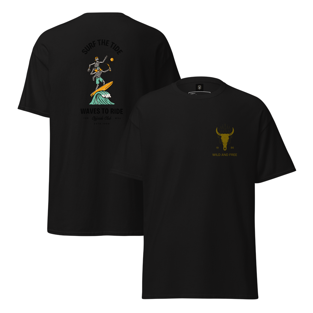 Surf The Tide Men's Surfing Graphic Tee