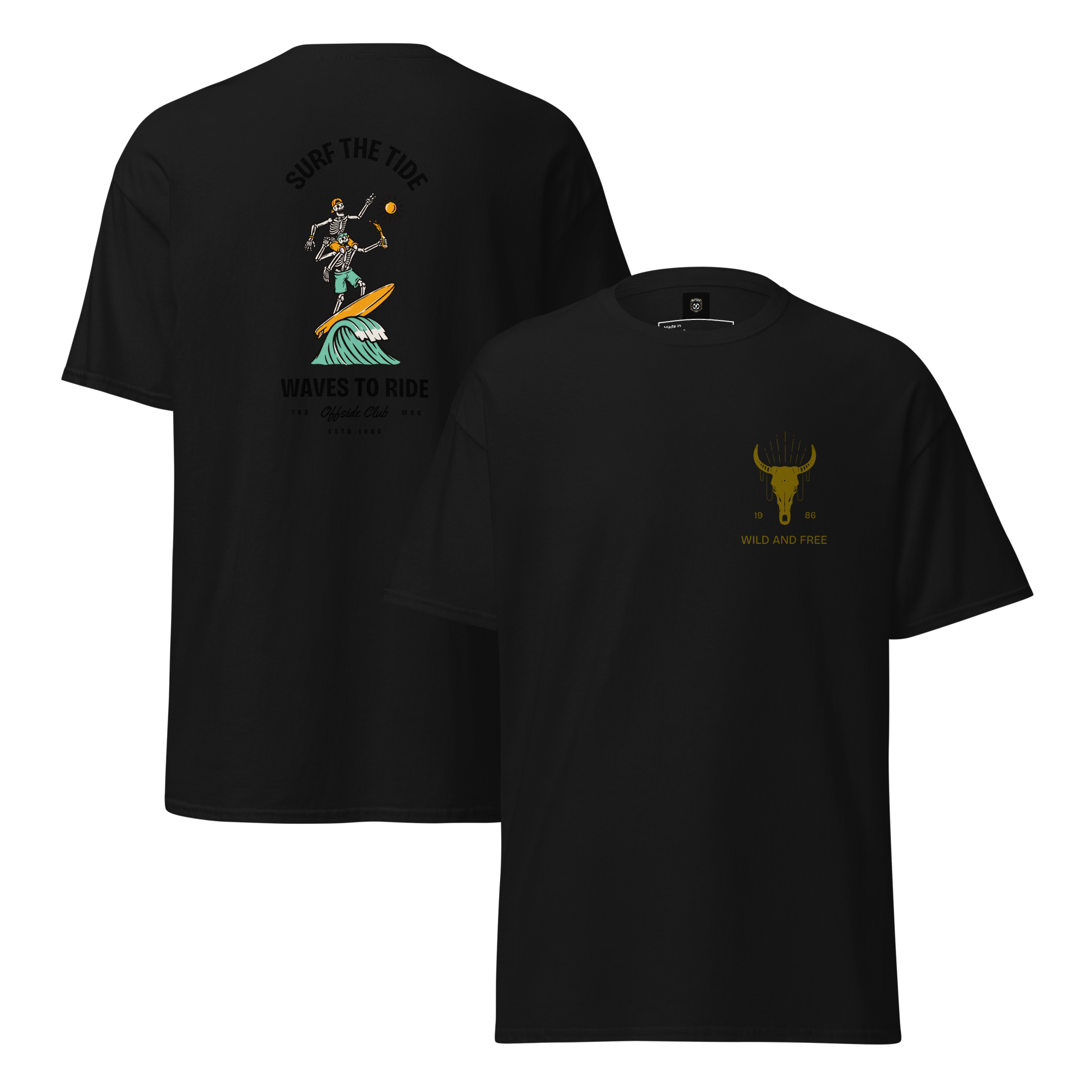 Surf The Tide Men's Surfing Graphic Tee