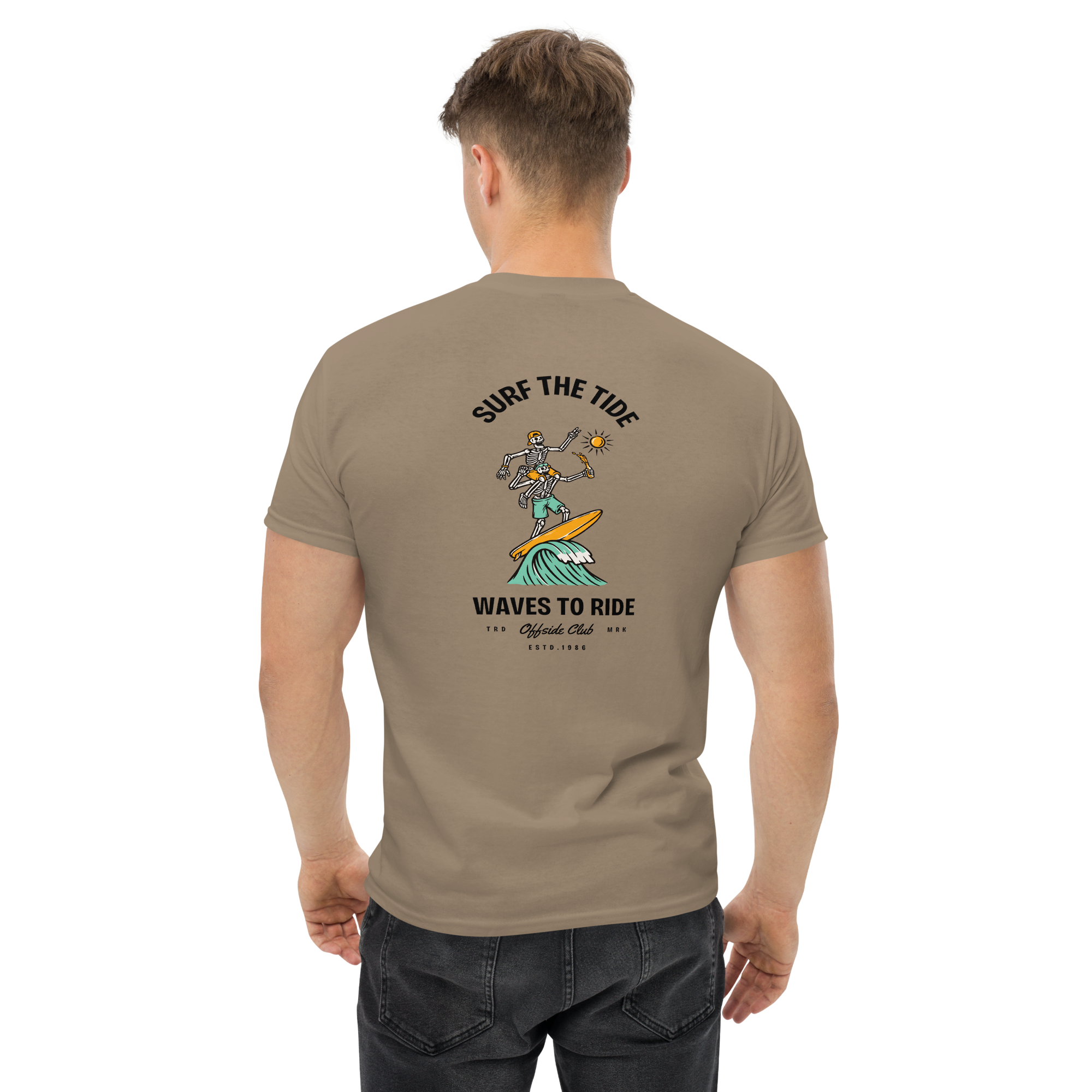 Surf The Tide Men's Surfing Graphic Tee