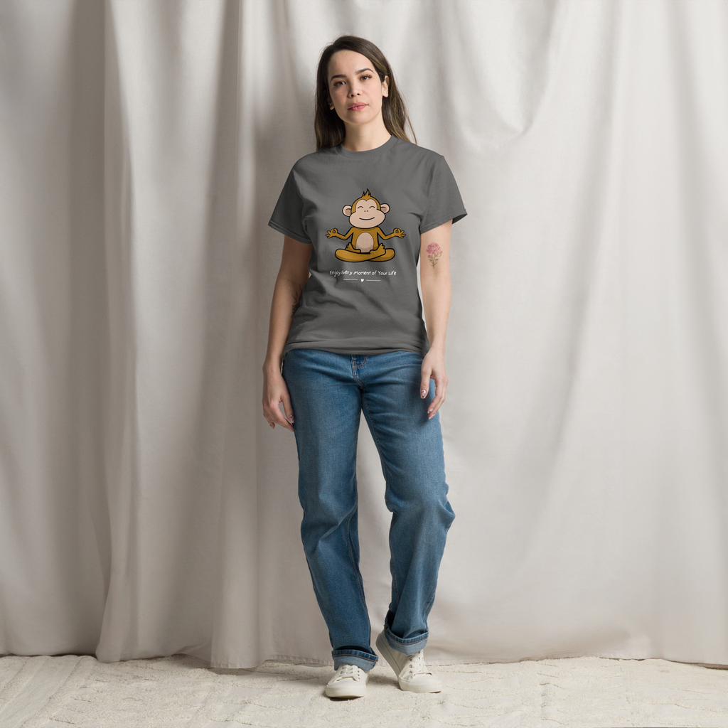 Zen Monkey Yoga T-Shirt for Meditation and Mindfulness