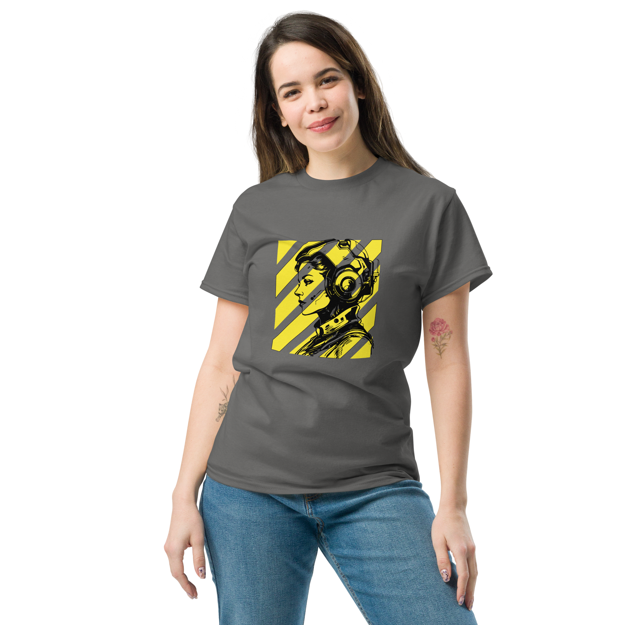 Futuristic Sci-Fi Shirt: Embrace Your Unique Style with a Bold Portrait Design
