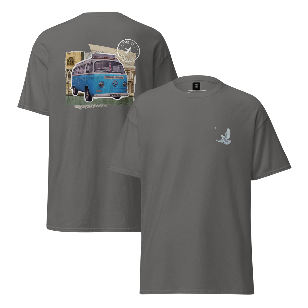 Wanderlust Graphic Tee for Adventure Seekers - Retro Van Design