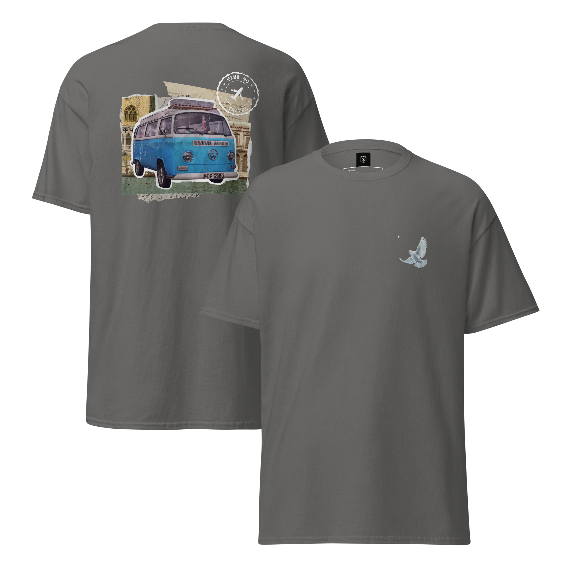 Wanderlust Graphic Tee for Adventure Seekers - Retro Van Design