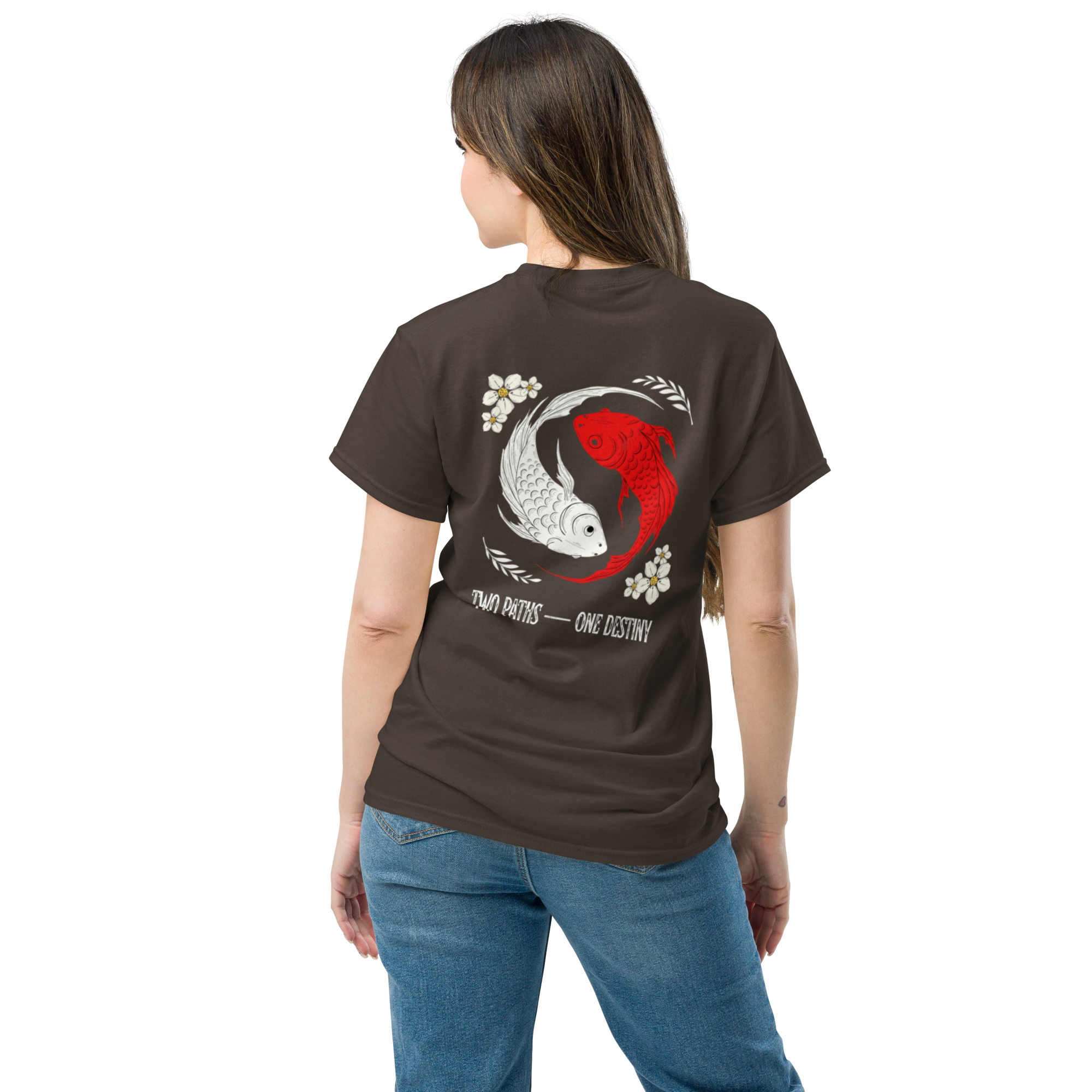 Two Paths Koi Graphic Tee - Stylish and Unique Koi Design T-Shirt