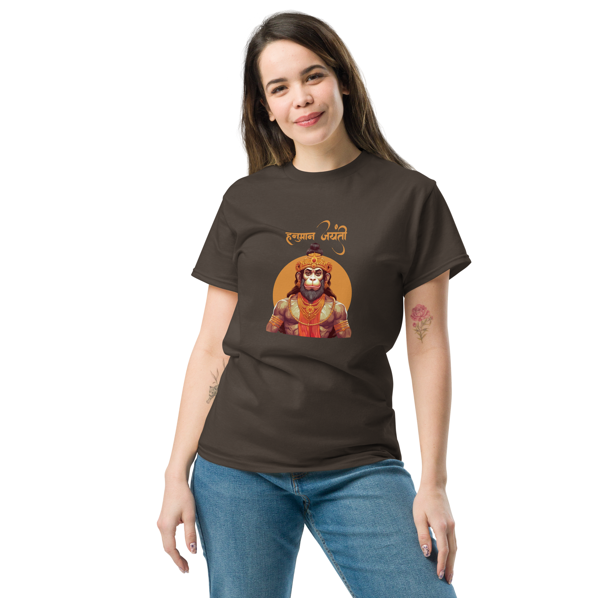 Powerful Hanuman Illustration Shirt for Spiritual Strength and Style