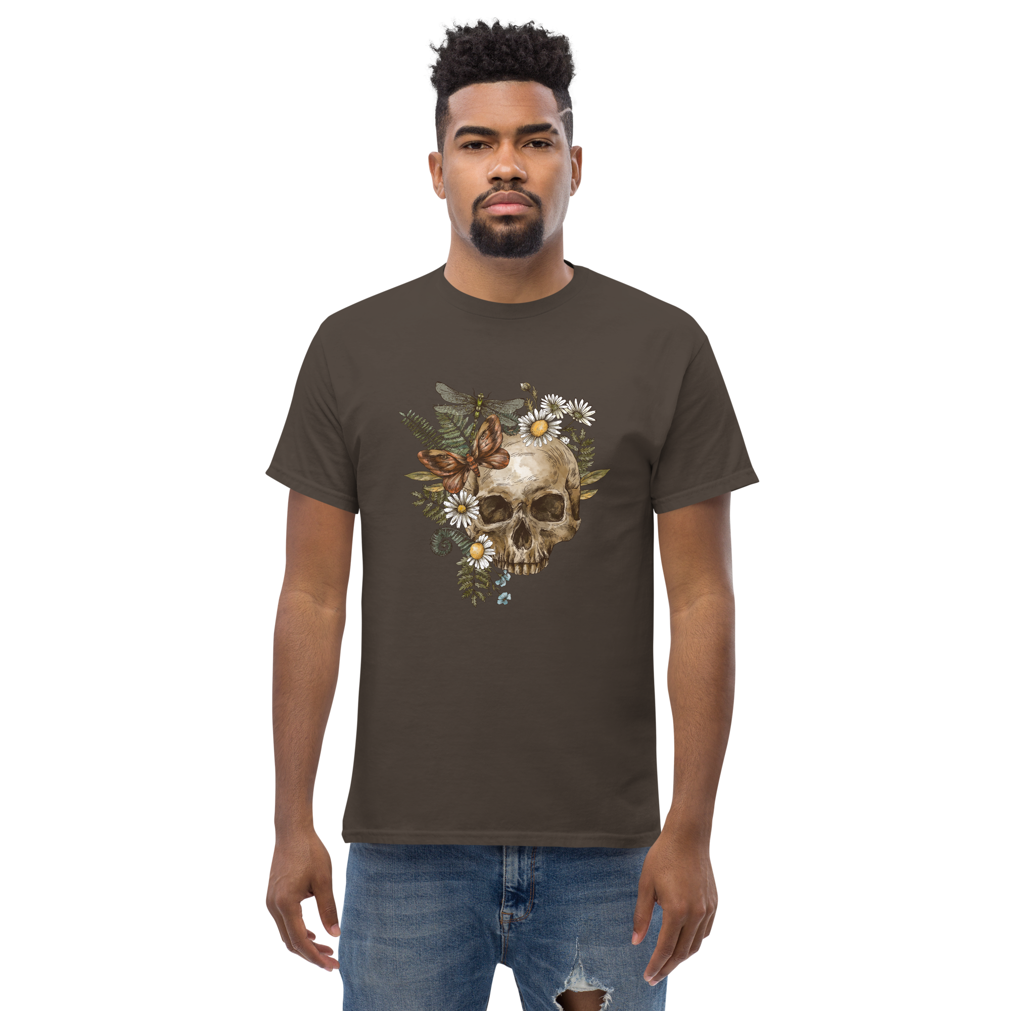 Botanical Skull T-Shirt - Heavyweight Style and Comfort for Trendsetters