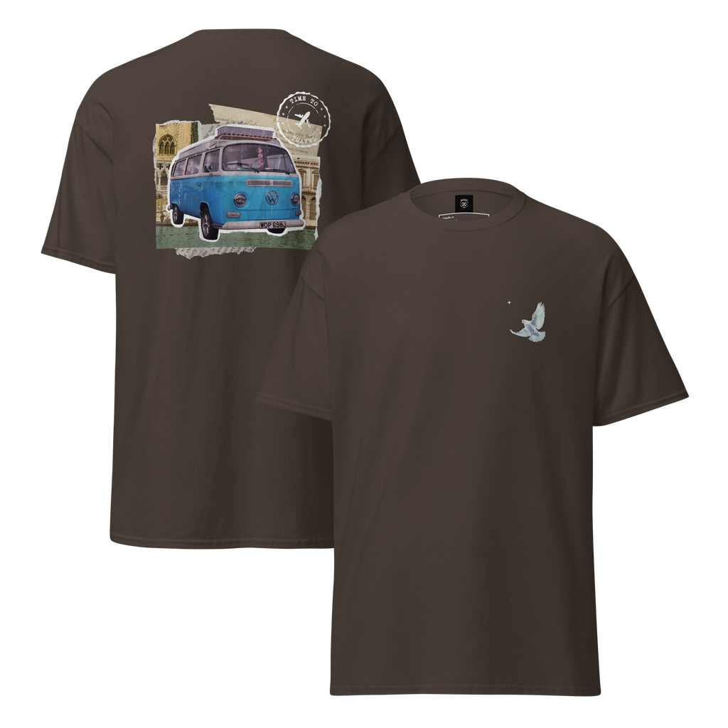Wanderlust Graphic Tee for Adventure Seekers - Retro Van Design