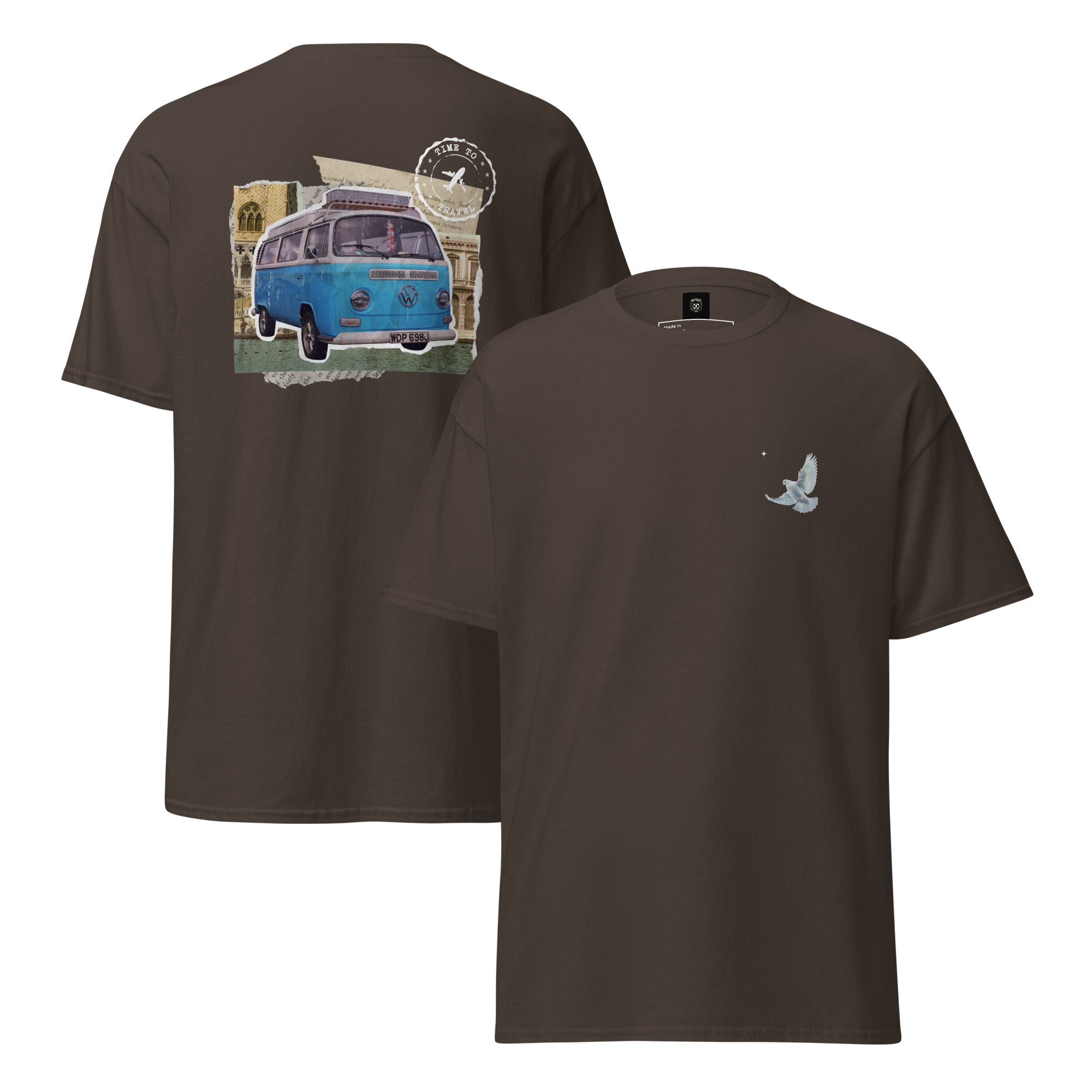 Wanderlust Graphic Tee for Adventure Seekers - Retro Van Design