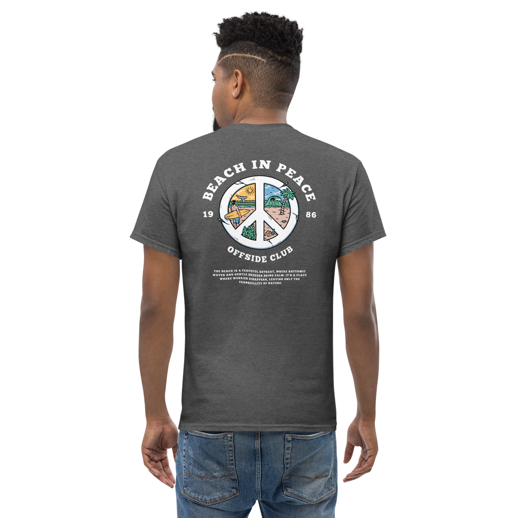 Beach in Peace Tee - Retro Graphic Comfort and Style