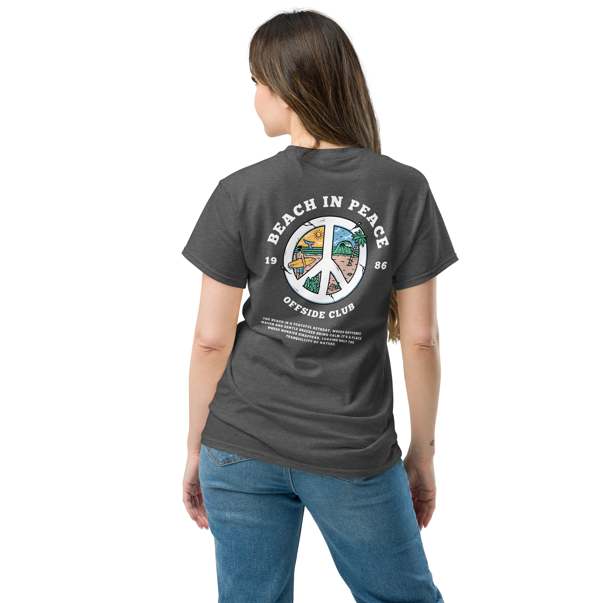 Beach in Peace Tee - Retro Graphic Comfort and Style