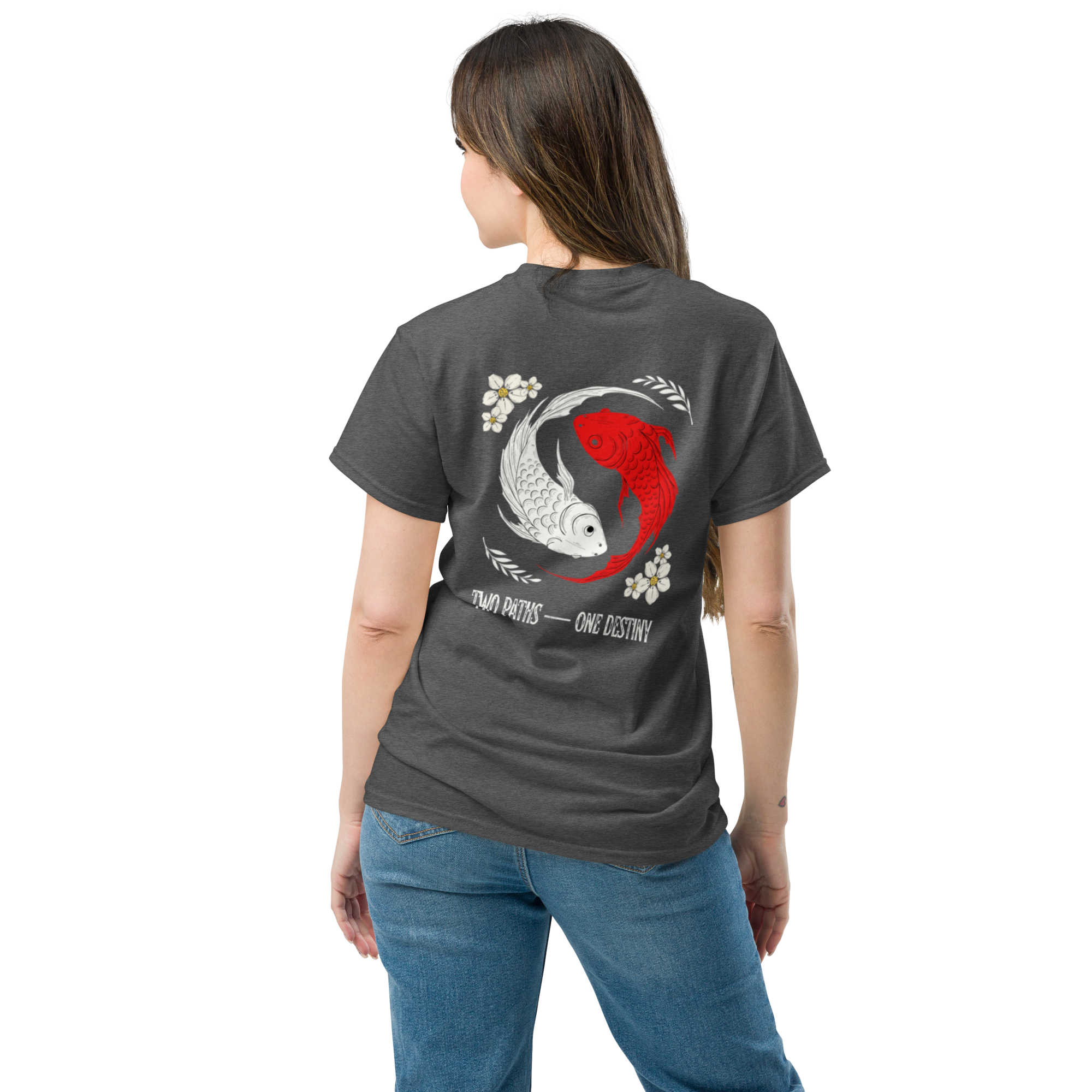 Two Paths Koi Graphic Tee - Stylish and Unique Koi Design T-Shirt