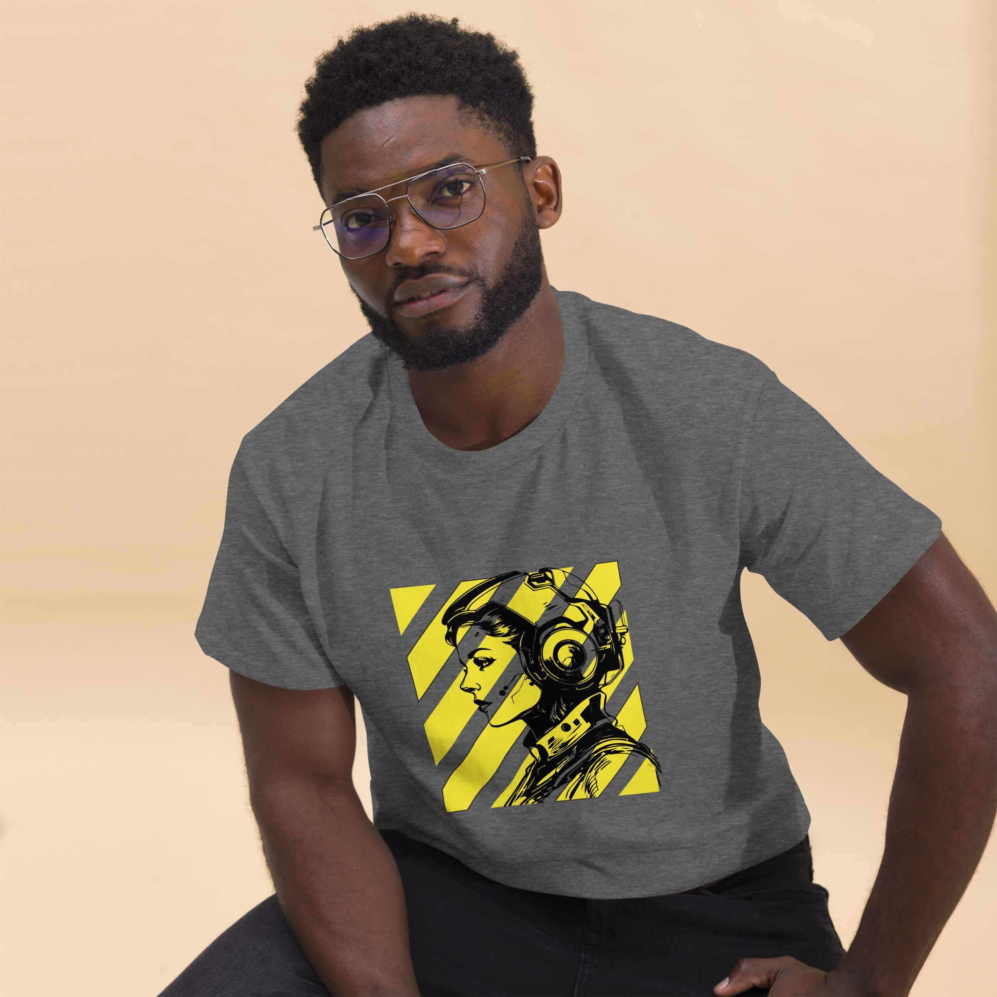 Futuristic Sci-Fi Shirt: Embrace Your Unique Style with a Bold Portrait Design