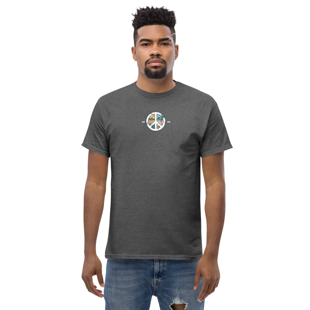 Beach in Peace Tee - Retro Graphic Comfort and Style
