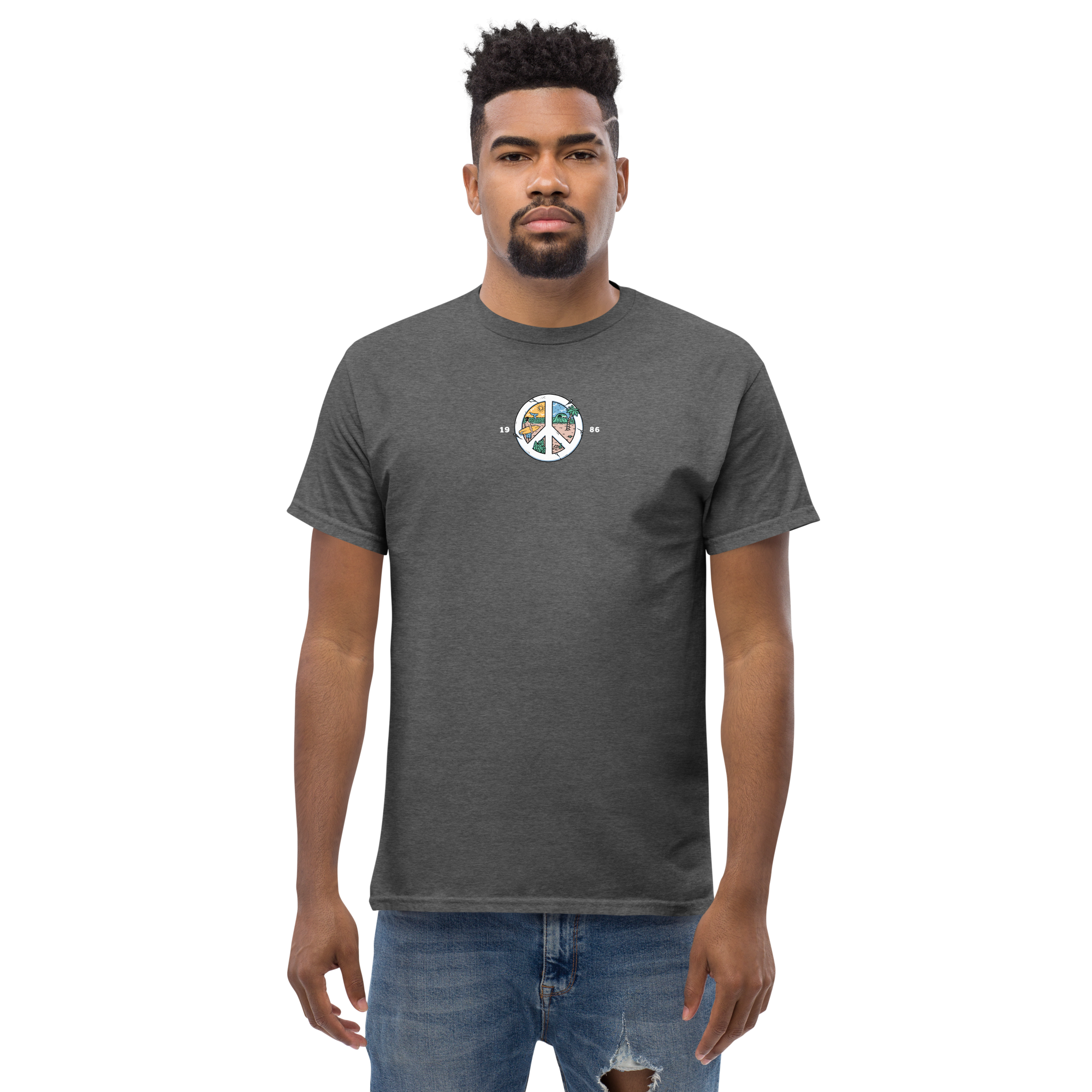Beach in Peace Tee - Retro Graphic Comfort and Style
