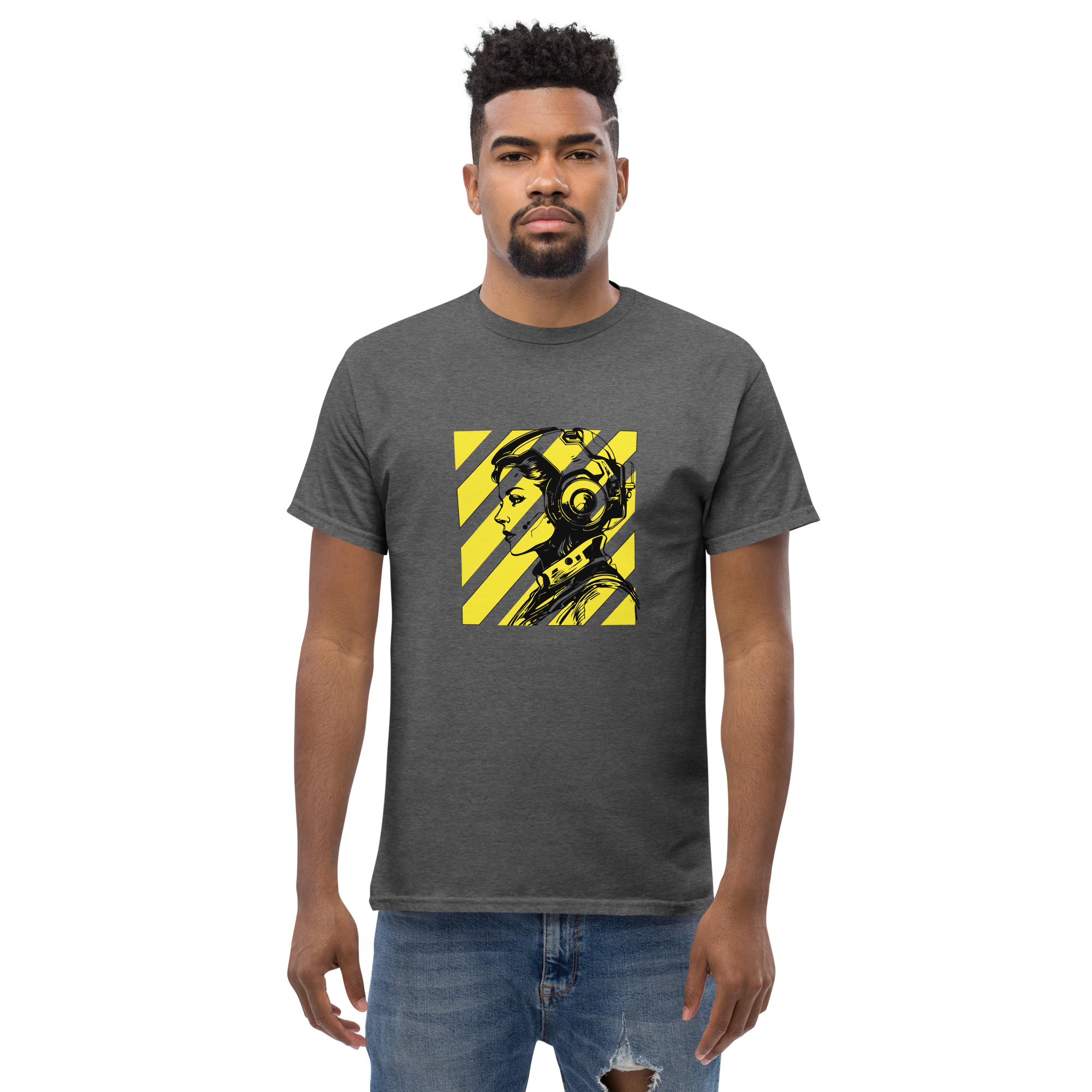 Futuristic Sci-Fi Shirt: Embrace Your Unique Style with a Bold Portrait Design