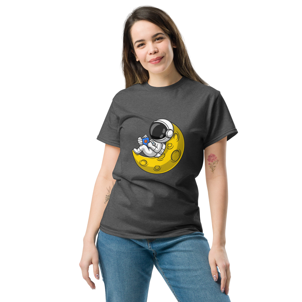 Lunar Reader Tee - Stylish Graphic Tee for Book Lovers