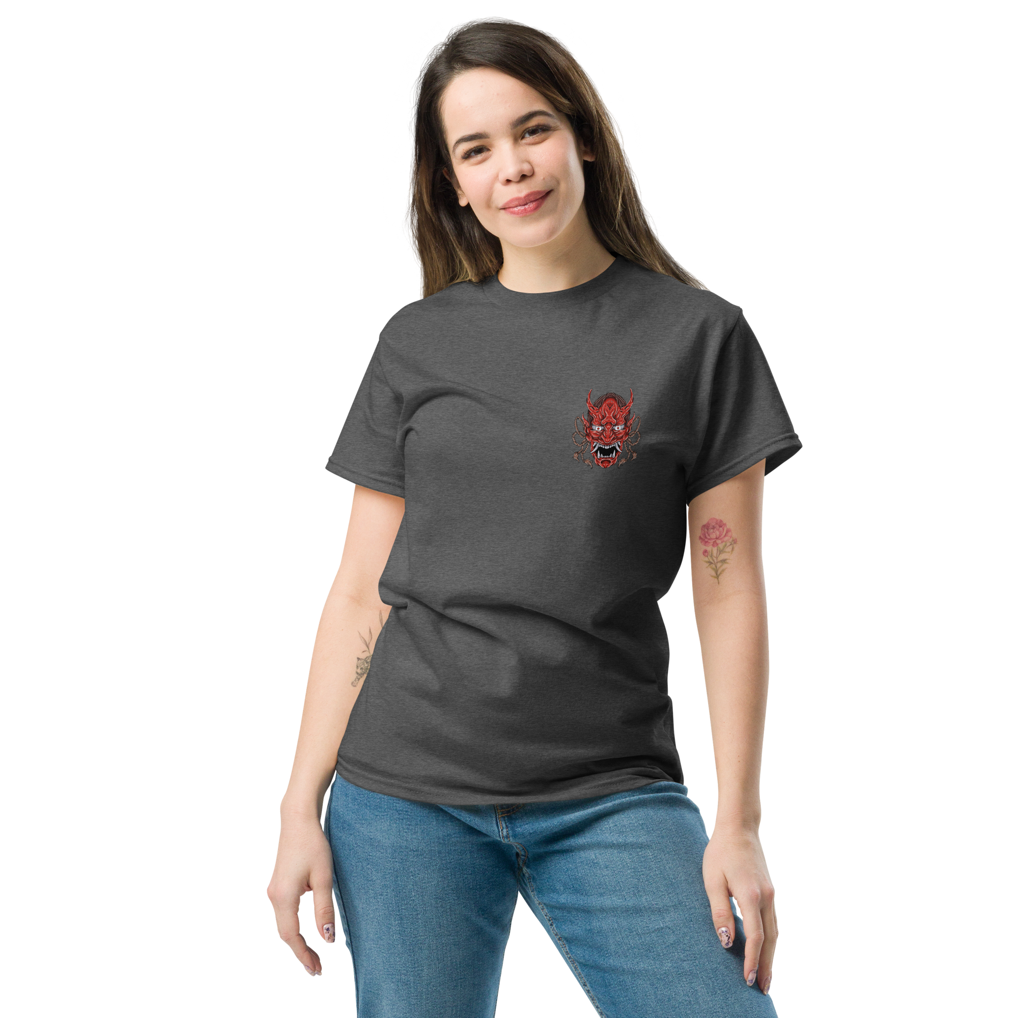 Oni Samurai Mask T-Shirt - Unique Graphic Tee for Bold Style