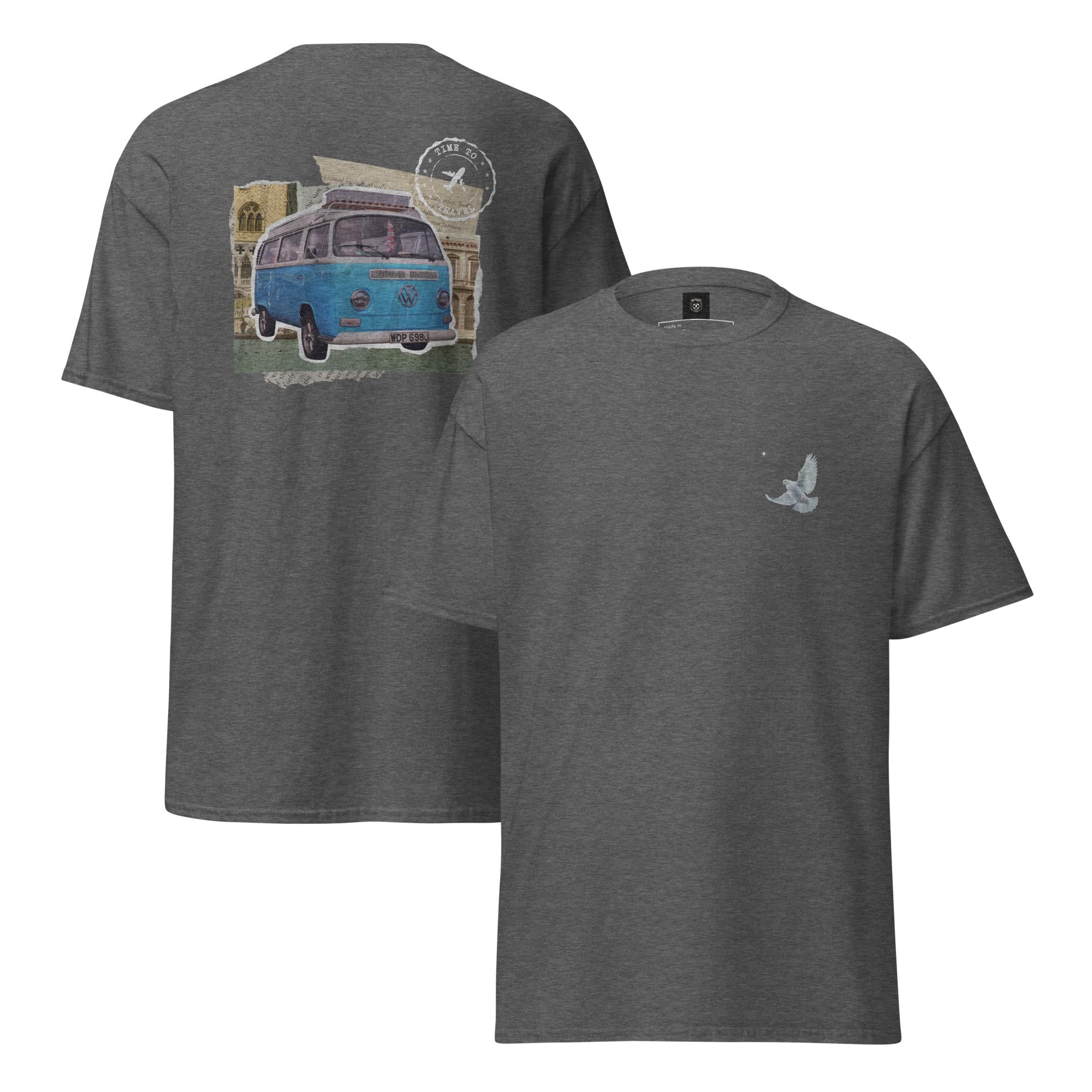 Wanderlust Graphic Tee for Adventure Seekers - Retro Van Design
