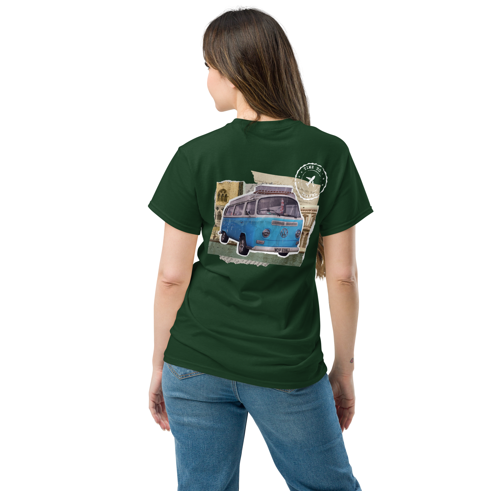 Wanderlust Graphic Tee for Adventure Seekers - Retro Van Design