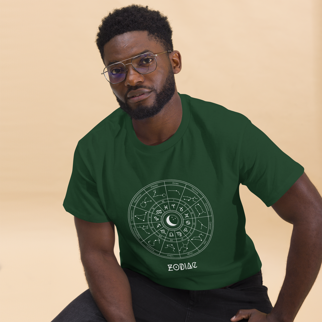 Celestial Zodiac Wheel Tee - Unique Astrology Graphic T-Shirt