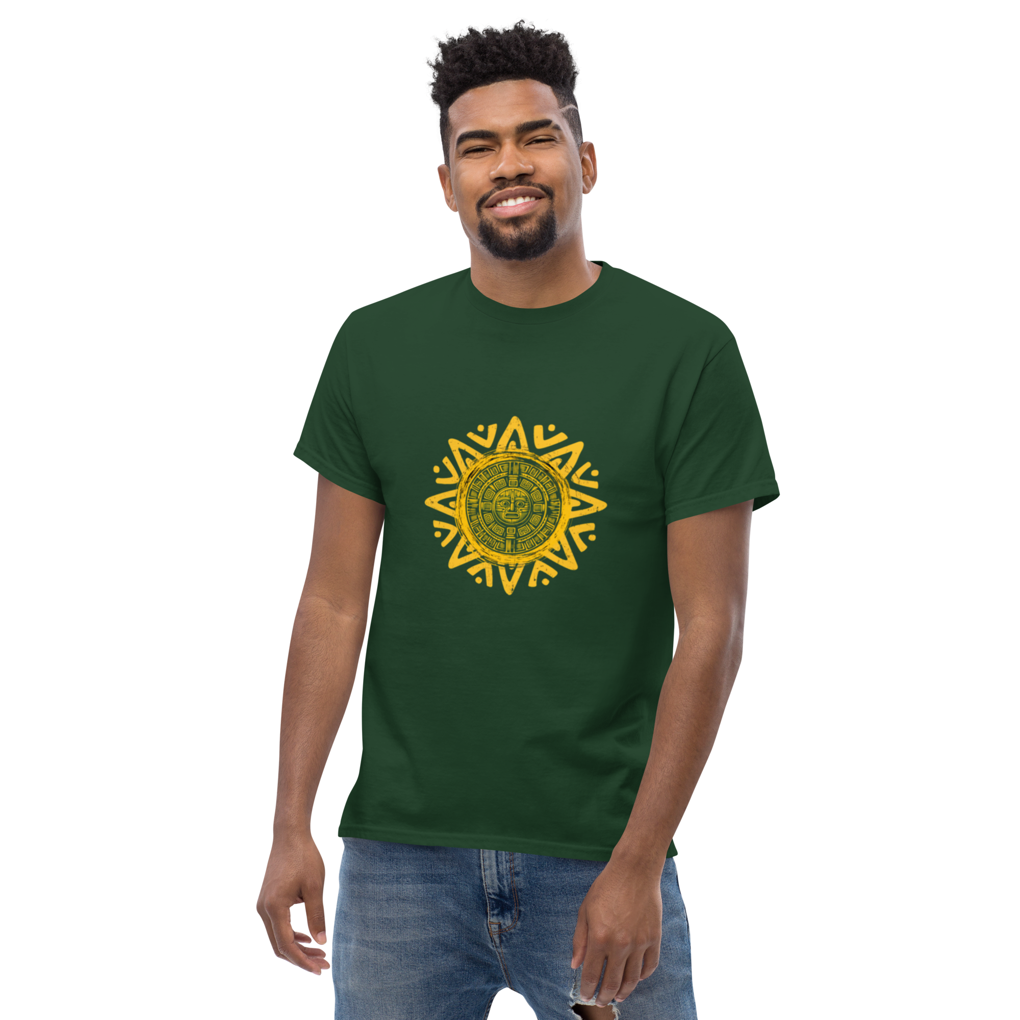 Unisex Aztec Sun Stone T-Shirt for Cultural Style