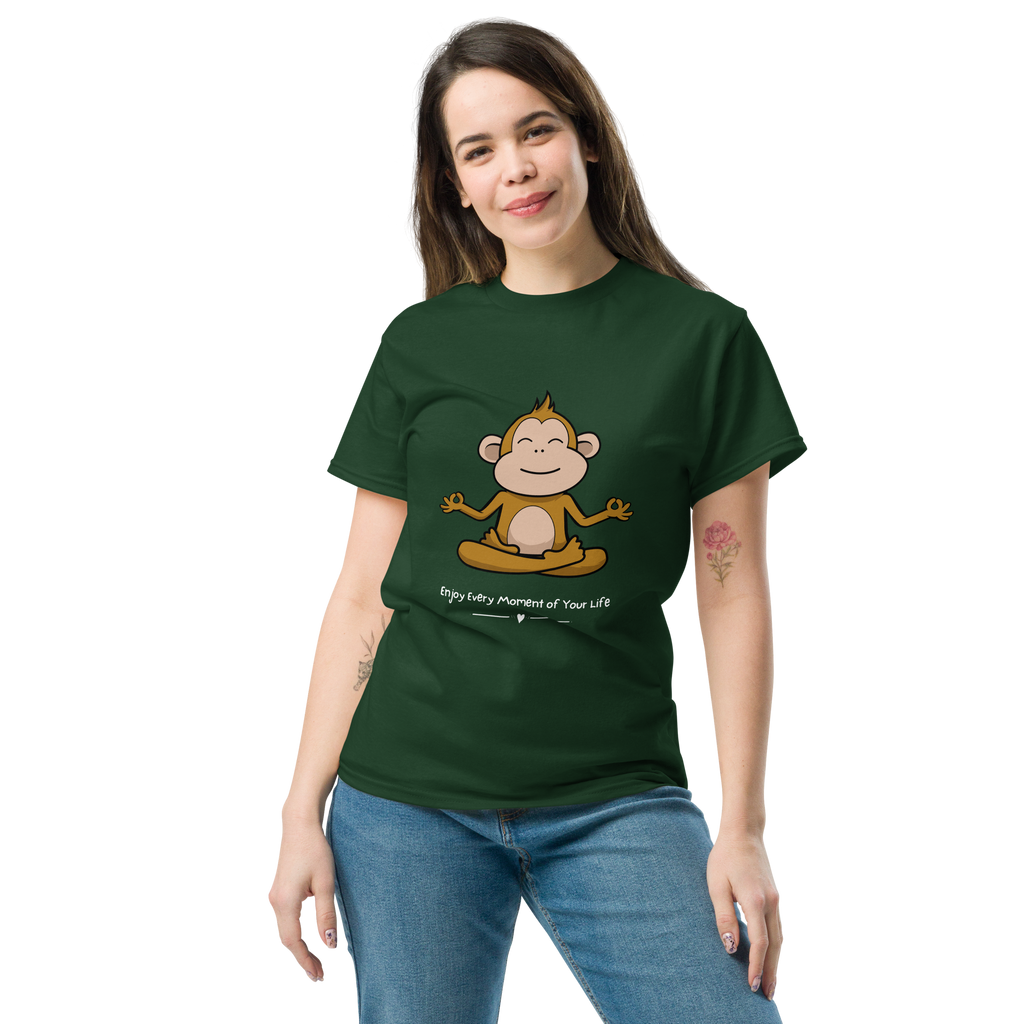 Zen Monkey Yoga T-Shirt for Meditation and Mindfulness