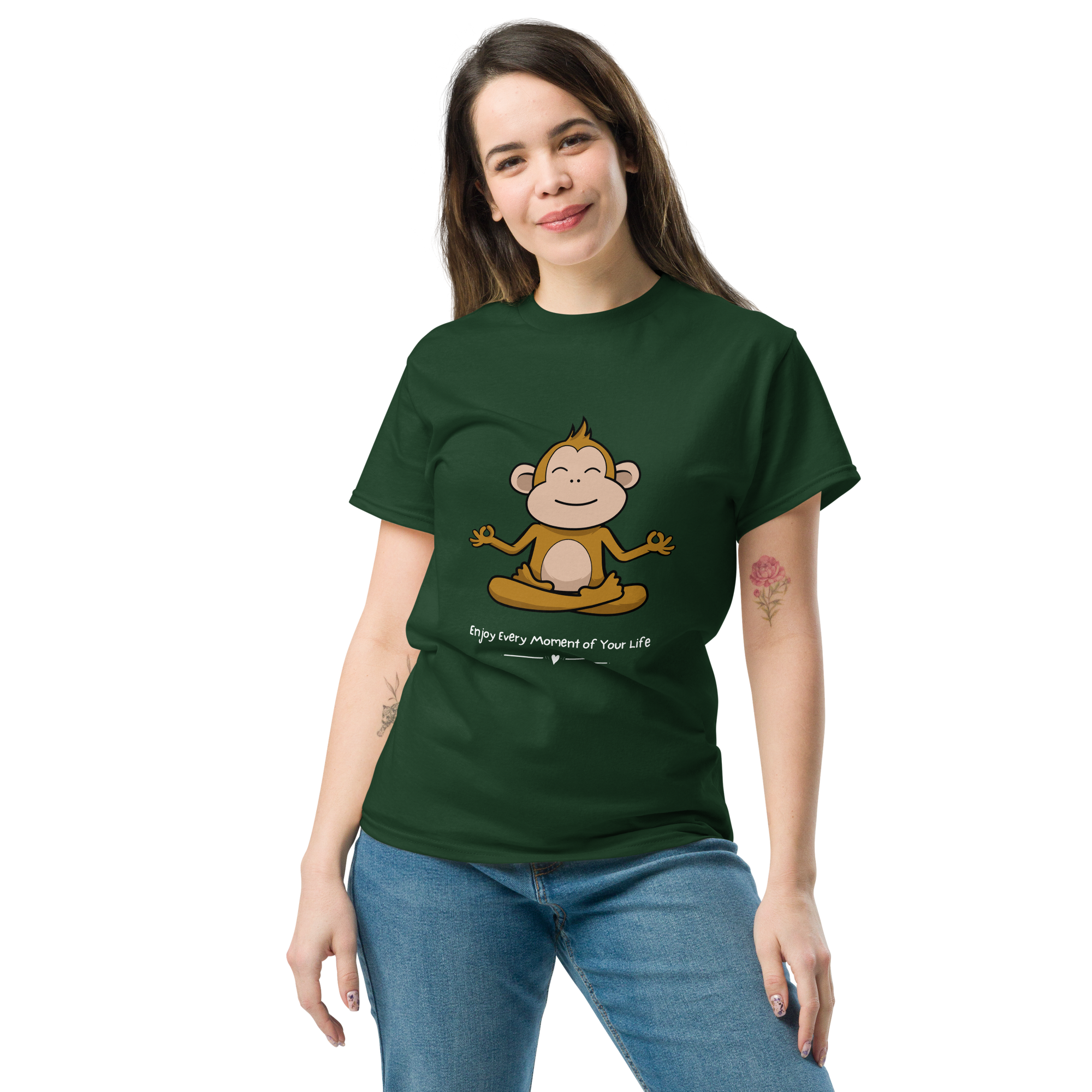 Zen Monkey Yoga T-Shirt for Meditation and Mindfulness