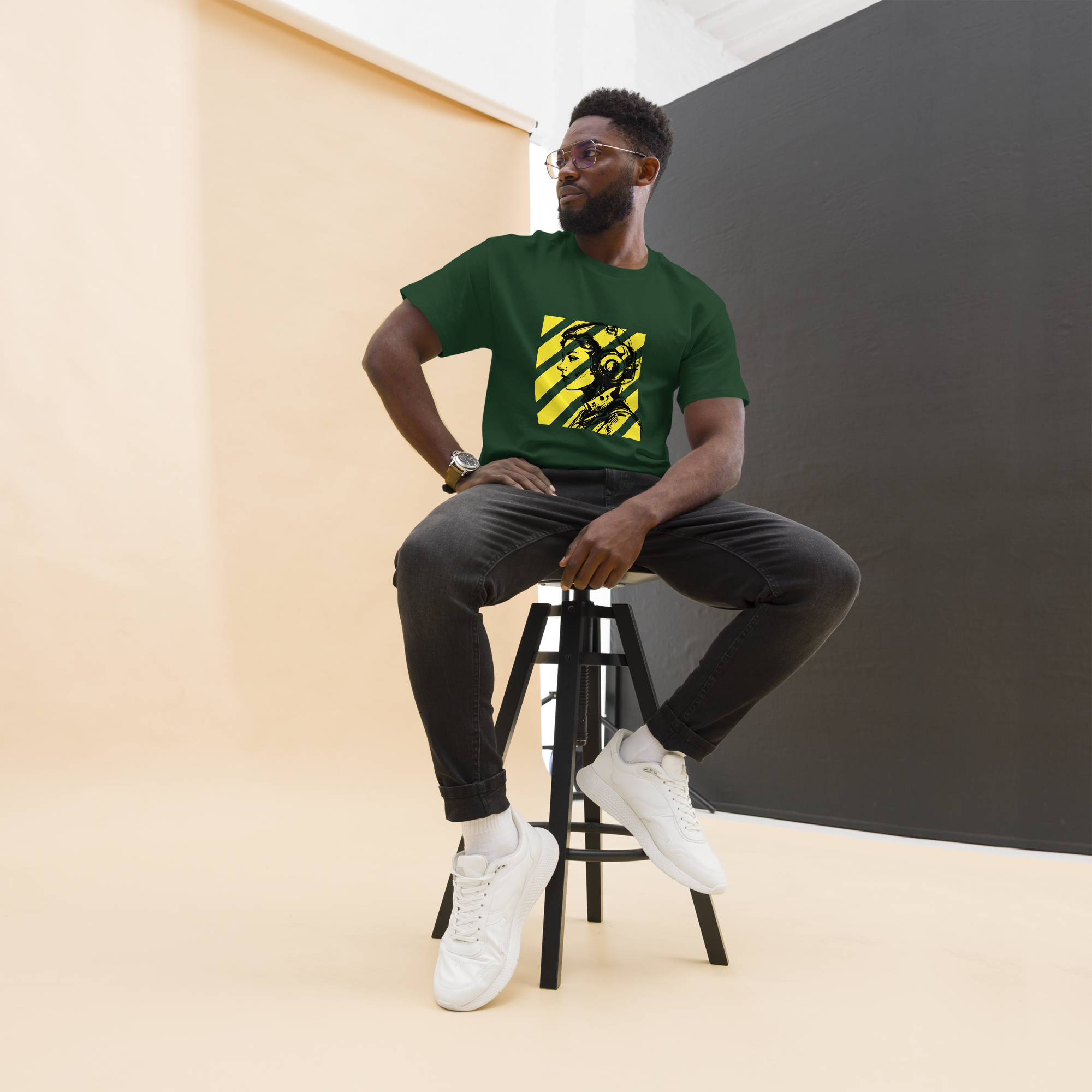 Futuristic Sci-Fi Shirt: Embrace Your Unique Style with a Bold Portrait Design