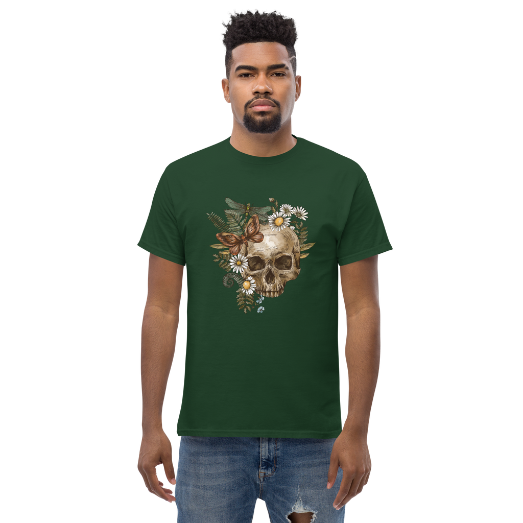 Botanical Skull T-Shirt - Heavyweight Style and Comfort for Trendsetters