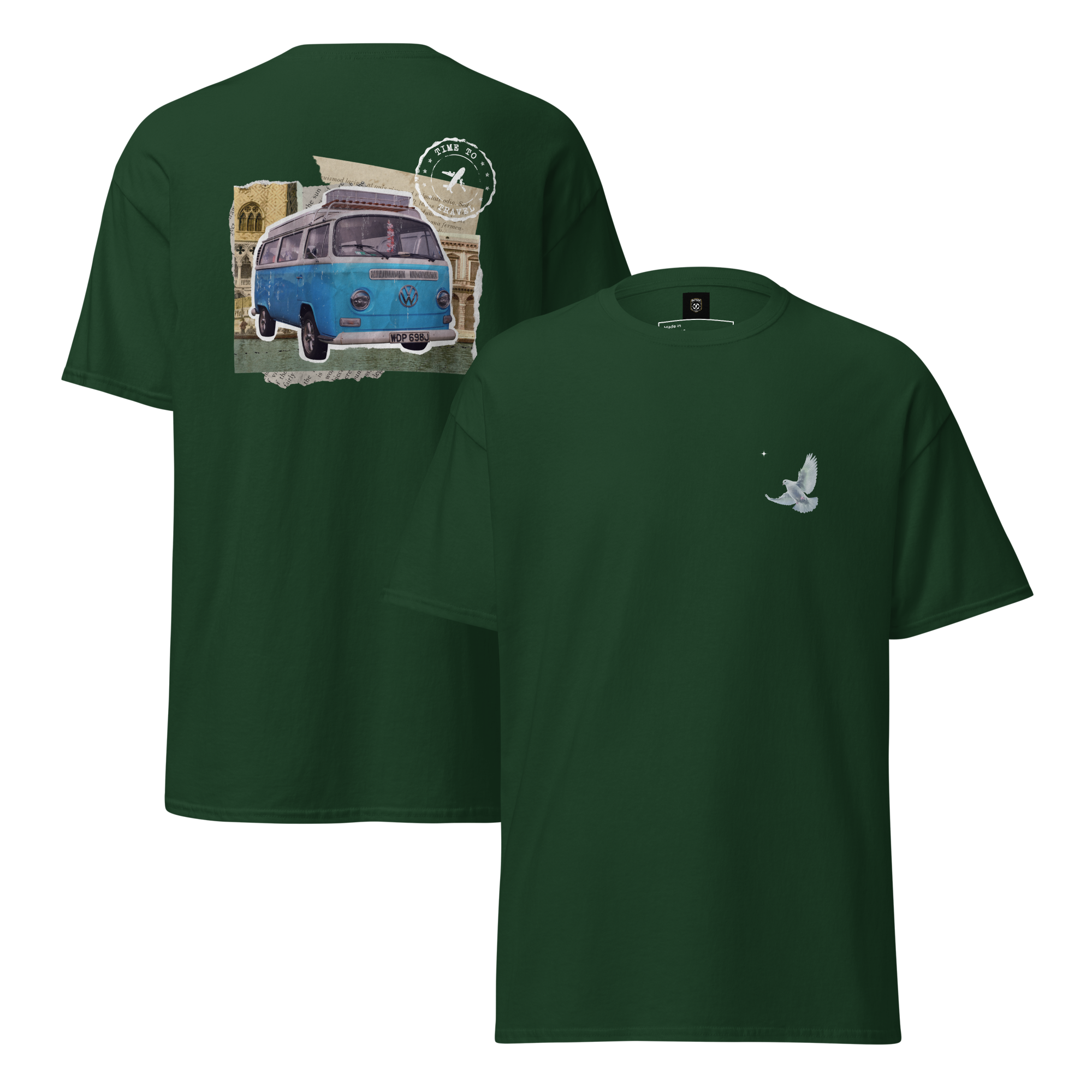 Wanderlust Graphic Tee for Adventure Seekers - Retro Van Design