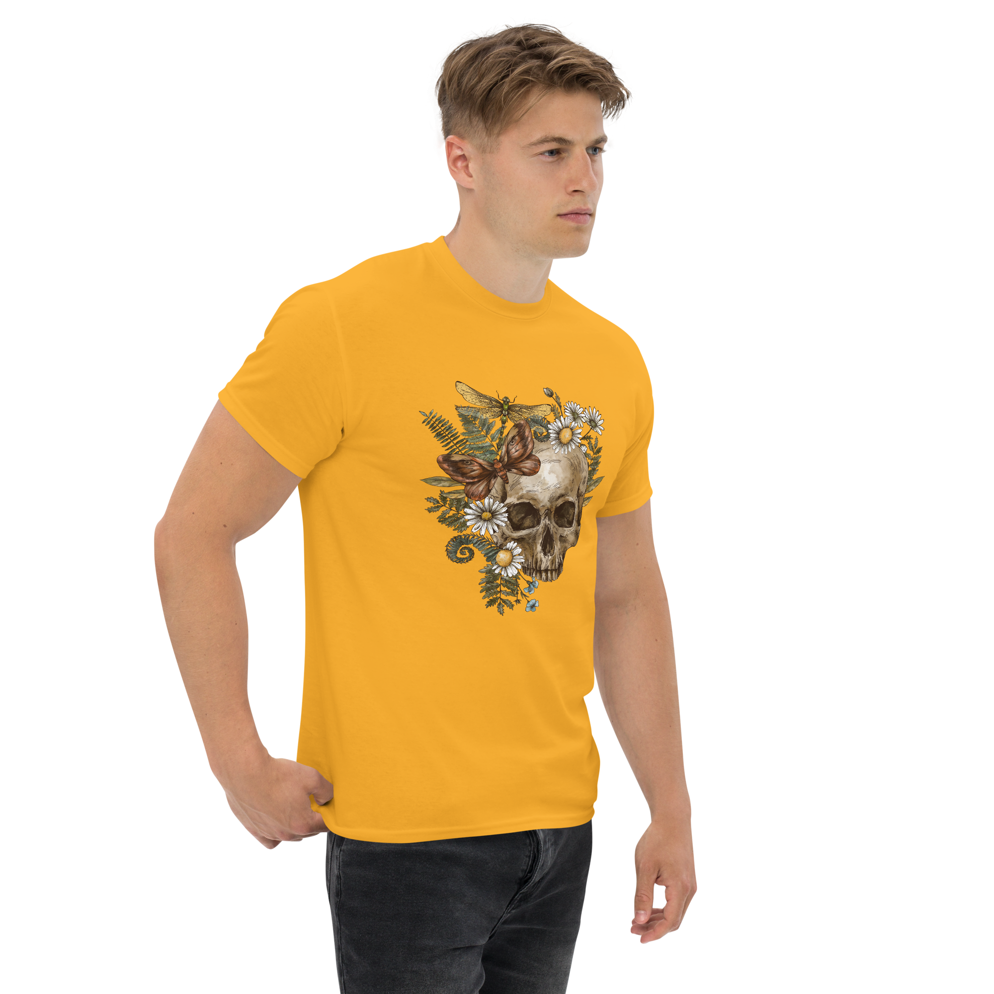 Botanical Skull T-Shirt - Heavyweight Style and Comfort for Trendsetters