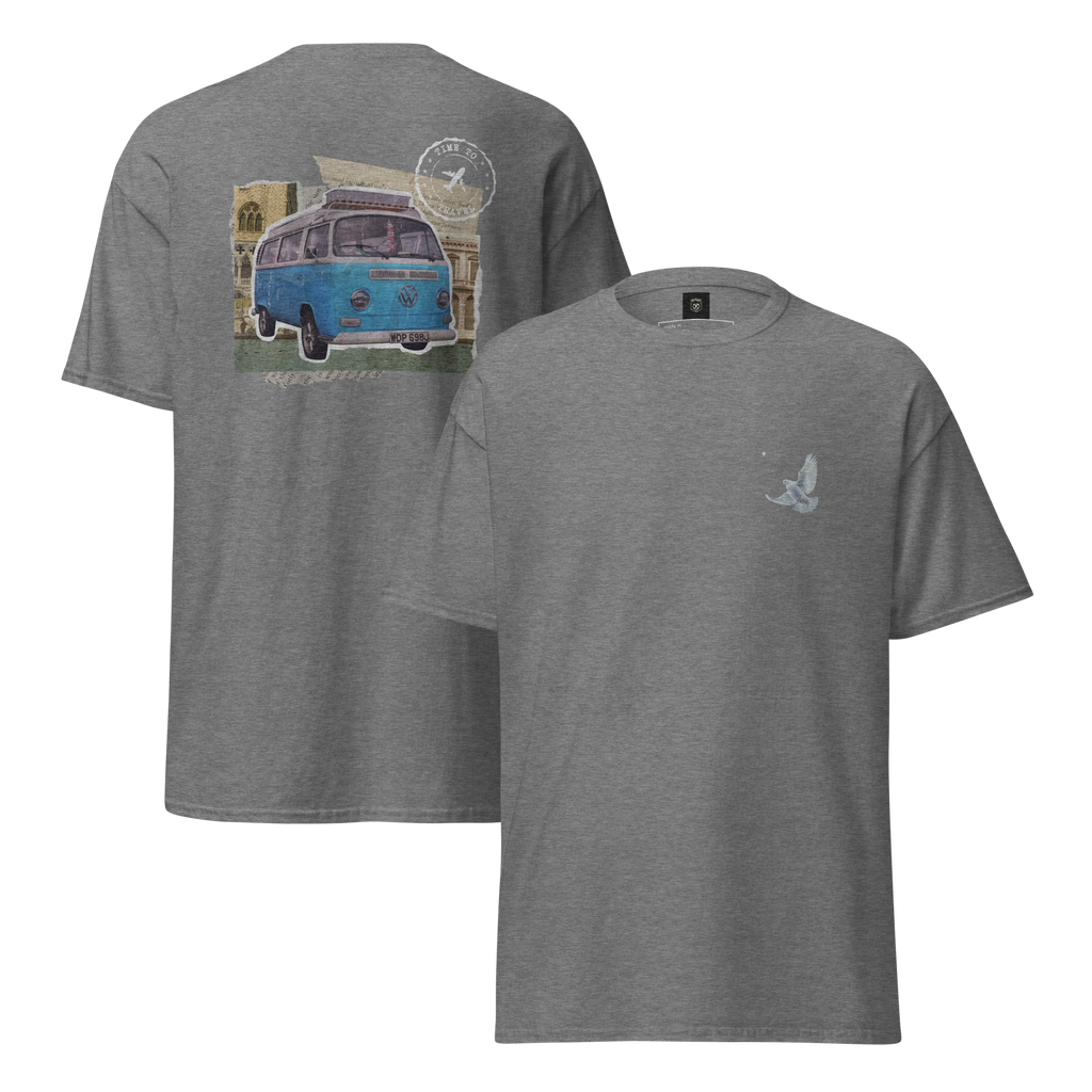 Wanderlust Graphic Tee for Adventure Seekers - Retro Van Design