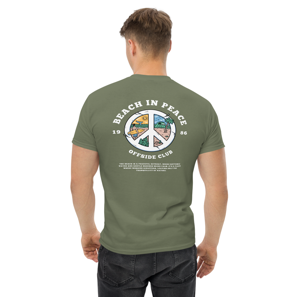 Beach in Peace Tee - Retro Graphic Comfort and Style